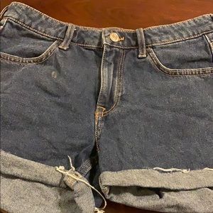 High waist denim shorts